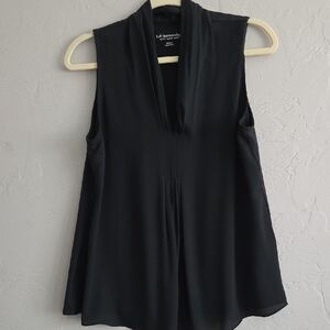 Soft Surroundings Black Sleeveless V-neck Blouse M